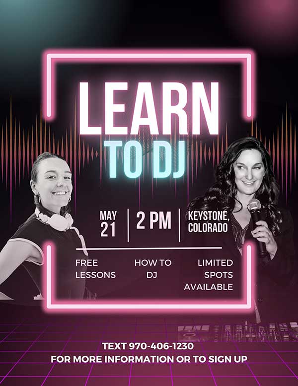 Learn to DJ Event – May 21st – Keystone, CO
